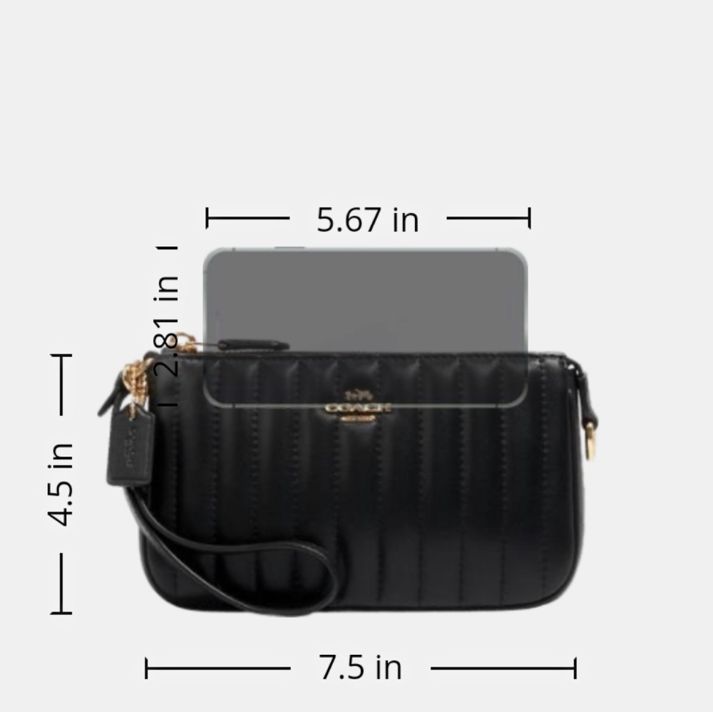 ❗SOLD❗COACH | Nolita 19 Wristlet Purse with Linear Quilting - Picture 3 of 15